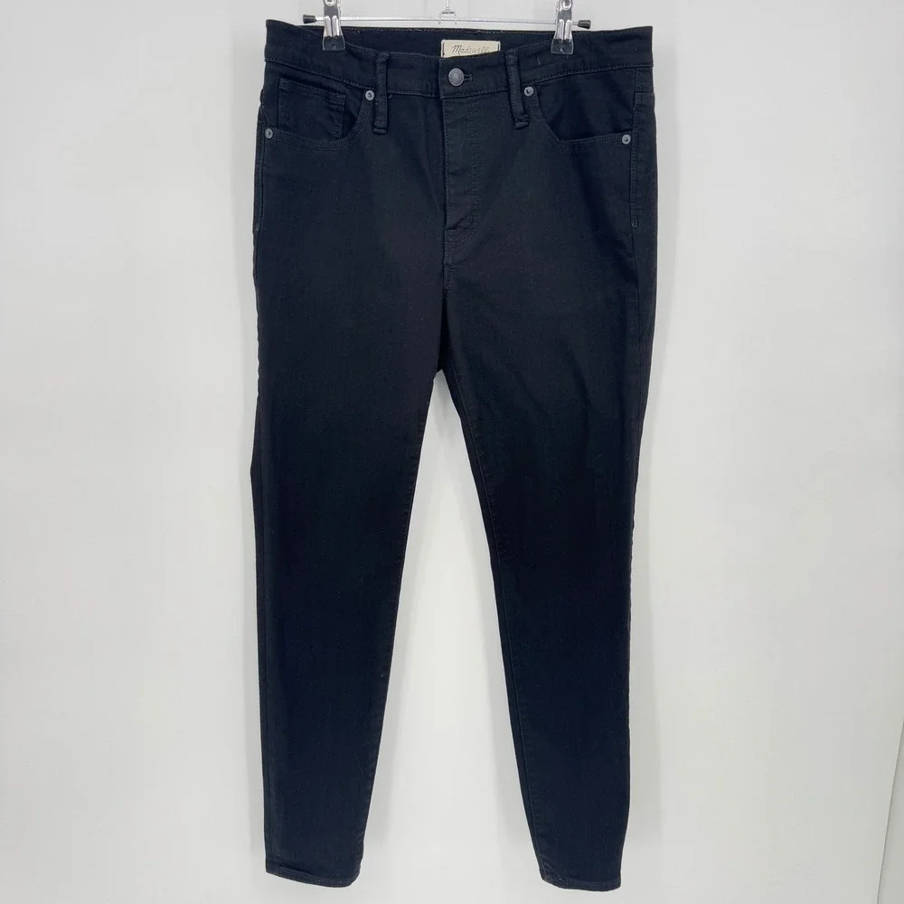 Madewell 9 High Rise Skinny‎ Jeans Black Wash causal Ankle Office Size 31